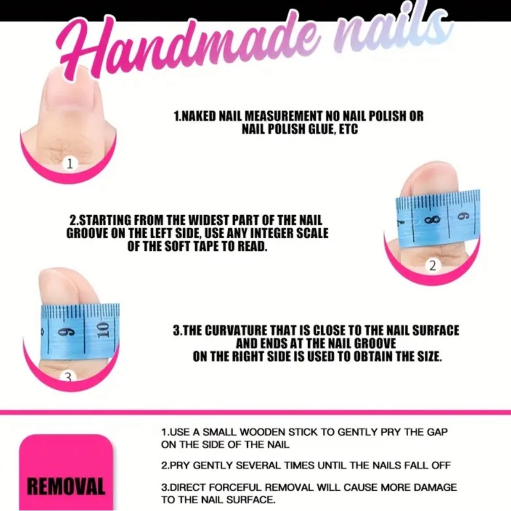 Custom Made Gradient Pastel False Nails Set - Picture 3 of 3